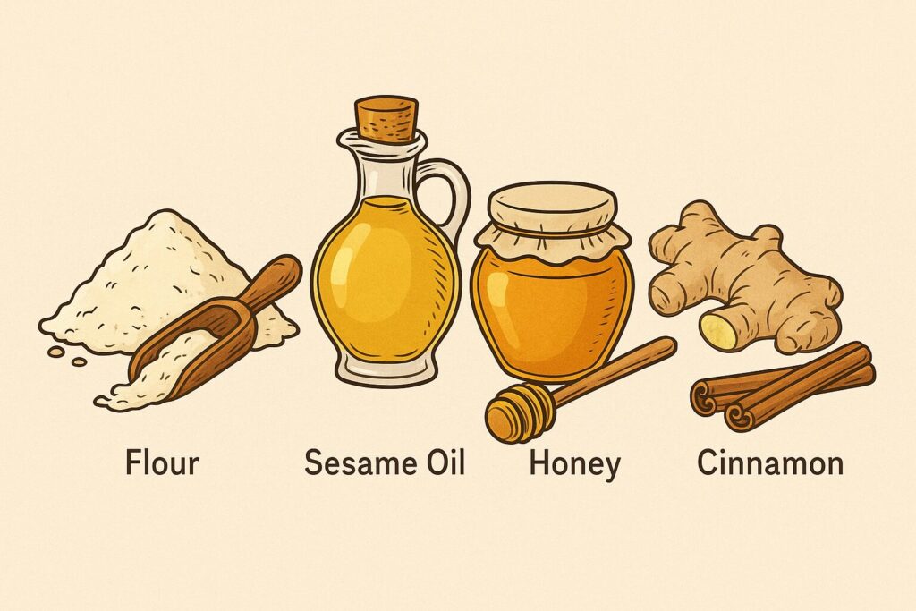 Ingredients_for_Yakgwa