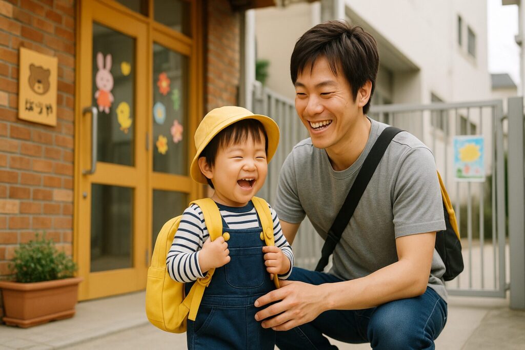 picking_up_dad_from_nursery_school